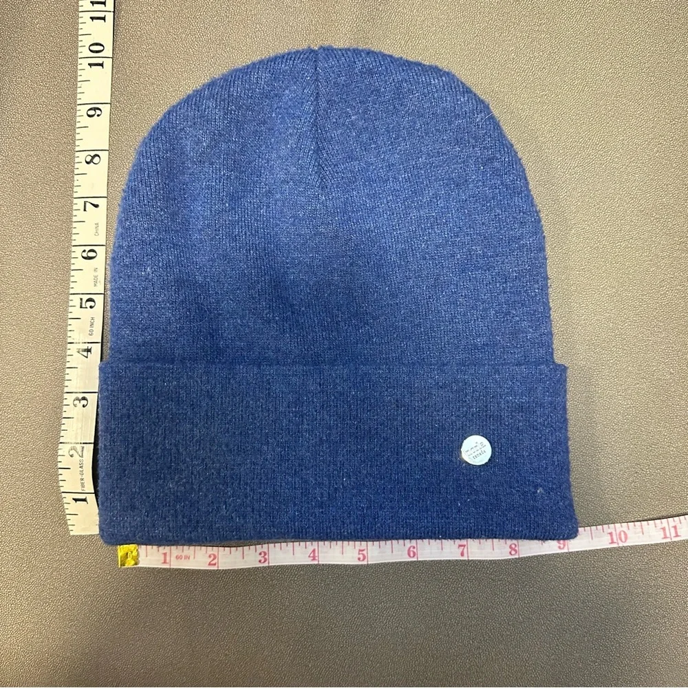 Norla Canada Alpaca Wool Cotton blend beanie hat blue unisex winter warm Anthro